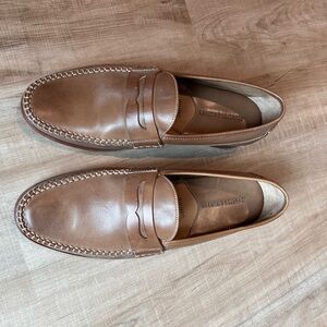 Johnston & Murphy Brown Leather Slip-Ons Mens size 9.5 medium width